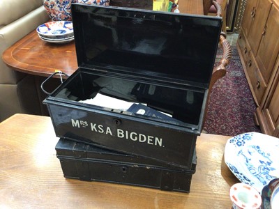 Lot 603 - Two tin trunks containing ephemera