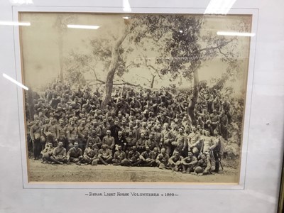 Lot 191 - Victorian regimental photograph of The Behar Light Horse Volunteers 1898 in glazed frame