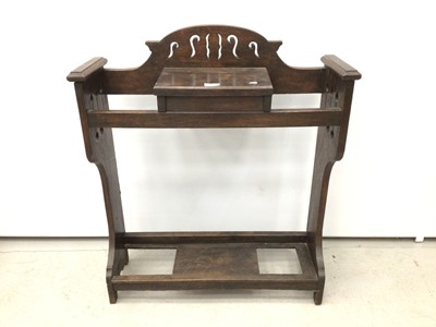Lot 113 - Art Nouveau oak hall stand
