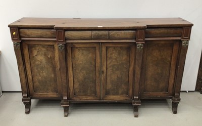 Lot 104 - Regency mahogany break front sideboard