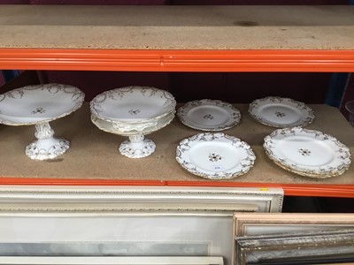 Lot 216 - Victorian Staffordshire dessert service - 9 pieces