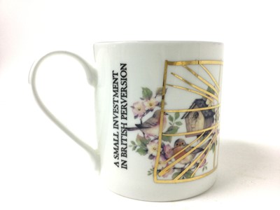 Lot 1057 - *Grayson Perry RA (b.1960) 'Western Art in the form of a mug, a small investment in British Perversion', 2020, fine china mug, with artist's seal printed to base, produced for The Sainsbury Centre,...