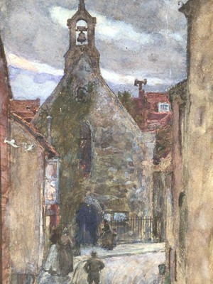 Lot 1317 - William Rainey (1852-1936), watercolour, street scene