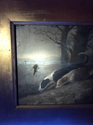 Lot 1013 - Edward Smythe - three oil sketches of hounds