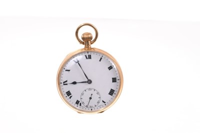 Lot 560 - Omega 18ct gold pocket watch