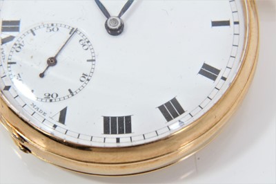 Lot 560 - Omega 18ct gold pocket watch