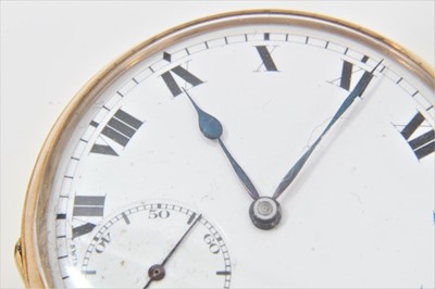 Lot 560 - Omega 18ct gold pocket watch