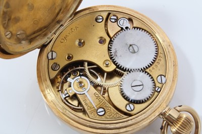 Lot 560 - Omega 18ct gold pocket watch