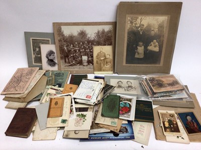 Lot 94 - Assorted ephemera, including postcards, photographs, greetings cards, motorbike and automobile leaflets, Victorian and later