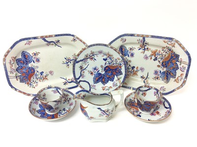 Lot 252 - An extensive Spode part tea and dinner service comprising: side plates of three sizes (27), oval ashets (3), graduated octagonal ashets (5), saucers of two sizes (22), muffin dishes (3)...