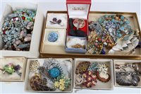 Lot 3399 - Thai silver bracelet, brooch and earrings,...