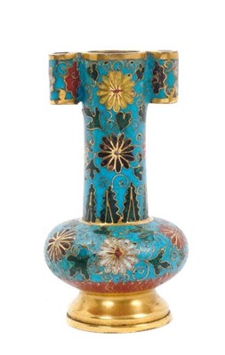 Lot 865 - Rare Chinese Ming Dynasty cloisonné enamel arrow vase, 15th / 16th century