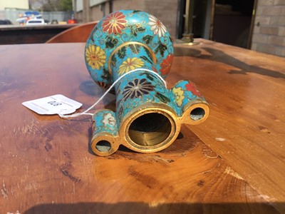 Lot 870 - Rare Chinese Ming Dynasty cloisonné enamel arrow vase, 15th / 16th century