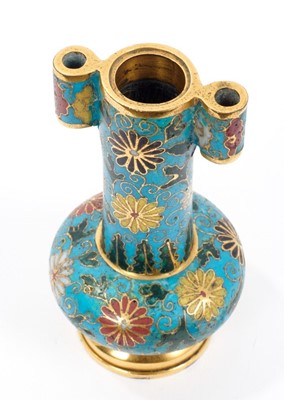 Lot 870 - Rare Chinese Ming Dynasty cloisonné enamel arrow vase, 15th / 16th century