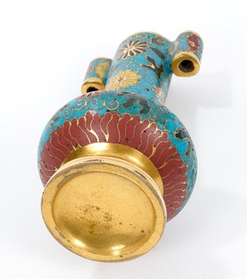 Lot 870 - Rare Chinese Ming Dynasty cloisonné enamel arrow vase, 15th / 16th century