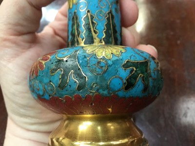 Lot 870 - Rare Chinese Ming Dynasty cloisonné enamel arrow vase, 15th / 16th century