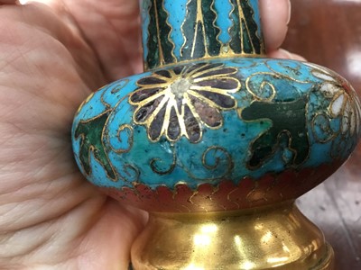 Lot 870 - Rare Chinese Ming Dynasty cloisonné enamel arrow vase, 15th / 16th century
