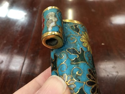 Lot 870 - Rare Chinese Ming Dynasty cloisonné enamel arrow vase, 15th / 16th century