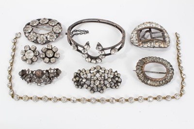 Lot 450 - Antique paste set jewellery