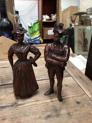 Lot 52 - Pair softwood figures
