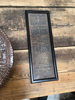 Lot 54 - Old reproduction theatre bill from the Lincoln assassination