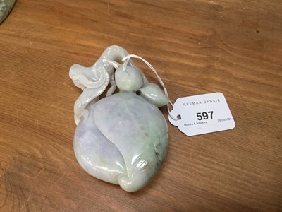 Lot 597 - Large jadeite peach