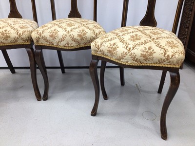 Lot 98 - Edwardian Art Nouveau mahogany set of four...