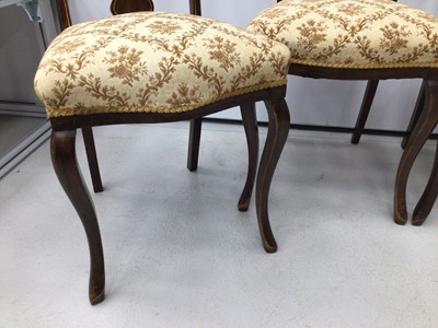 Lot 98 - Edwardian Art Nouveau mahogany set of four...