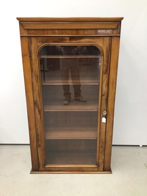 Lot 96 - Victorian mahogany music cabinet with single...