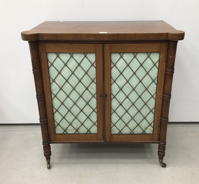 Lot 102 - Victorian mahogany chiffonier with fabric...