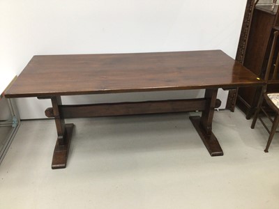 Lot 166 - Oak refectory table H75, W182.5, D83cm