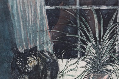 Lot 1098 - *Richard Bawden (b.1936) signed limited edition etching and aquatint - Spider Plant, 32/75, in glazed frame, 50cm x 66cm