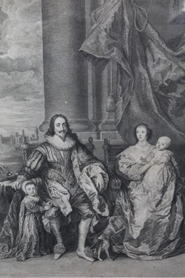 Lot 1233 - Late 18th century black and white engraving after Van Dyck - 'Charles the First, King of England & Henrietta Maria his Queen...', published by John Boydell 1770, in glazed Hogarth frame, 59cm x 43c...