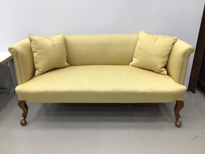 Lot 169 - Edwardian two seater sofa H78, W163, D69cm
