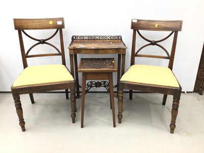 Lot 193 - Pair of chairs plus two tables