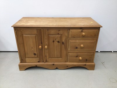 Lot 215 - Pine tv chest H66, W106, D45cm