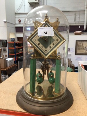 Lot 74 - Anniversary clock under a glass dome