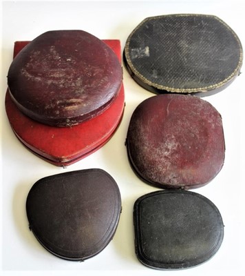 Lot 530 - Six Georgian and Regency jewellery boxes for necklaces and suites of jewellery