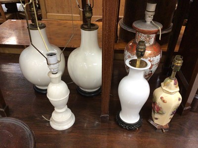 Lot 391 - Collection of table lamps