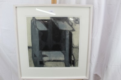 Lot 1182 - Ron Sims (1944-2014) silkscreen, Moonlit Elephant Forms, signed 1/1 glazed frame, 43cm x 42cm