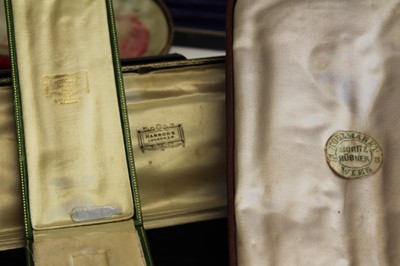 Lot 541 - Collection of antique and later jewellery boxes to include three Cartier boxes, Kutchinsky, Lacloche Fres, etc