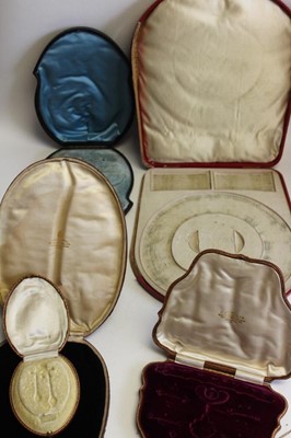 Lot 542 - Georgian jewellery box for a suite of jewellery and five other boxes to include Piaget
