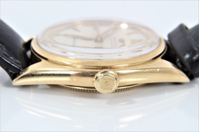 Lot 550 - 1950s gentlemen's Rolex Oyster Precision 18ct gold wristwatch with 17 jewel Patented Superbalance movement, the circular dial with outer seconds track, applied gold 'dagger' hour markers, gold hand...