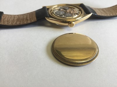 Lot 550 - 1950s gentlemen's Rolex Oyster Precision 18ct gold wristwatch with 17 jewel Patented Superbalance movement, the circular dial with outer seconds track, applied gold 'dagger' hour markers, gold hand...