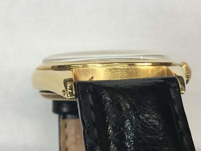Lot 550 - 1950s gentlemen's Rolex Oyster Precision 18ct gold wristwatch with 17 jewel Patented Superbalance movement, the circular dial with outer seconds track, applied gold 'dagger' hour markers, gold hand...