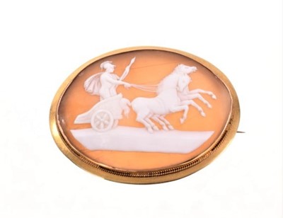 Lot 544 - Victorian cameo brooch