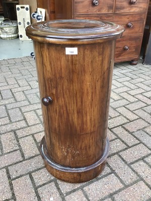 Lot 188 - Victorian mahogany cylinder pot cupboard, 73cm high