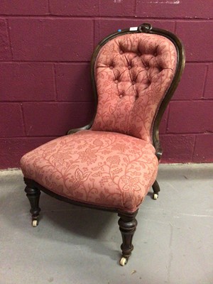 Lot 866 - Victorian mahogany framed spoon back chair