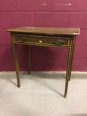 Lot 868 - George III painted pine side table with single drawer