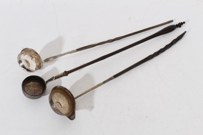 Lot 480 - Three silver toddy ladles